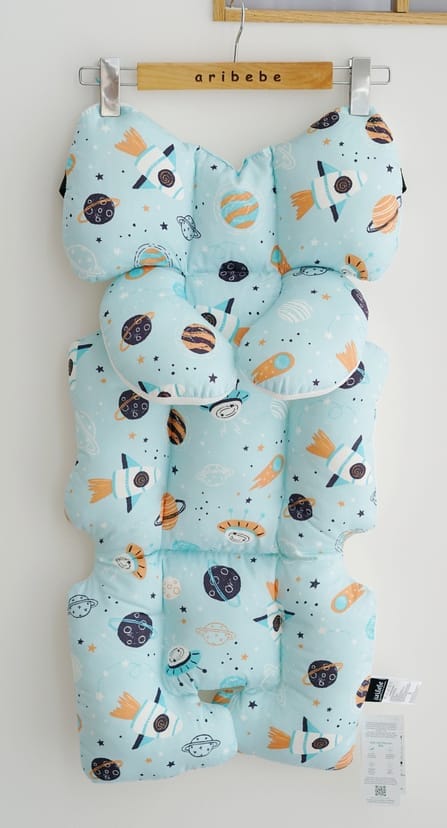 เบาะรองรถเข็น คาร์ซีท ARIBEBE SPACESHIP ผ้า MICROMODAL ลายอวกาศ_10